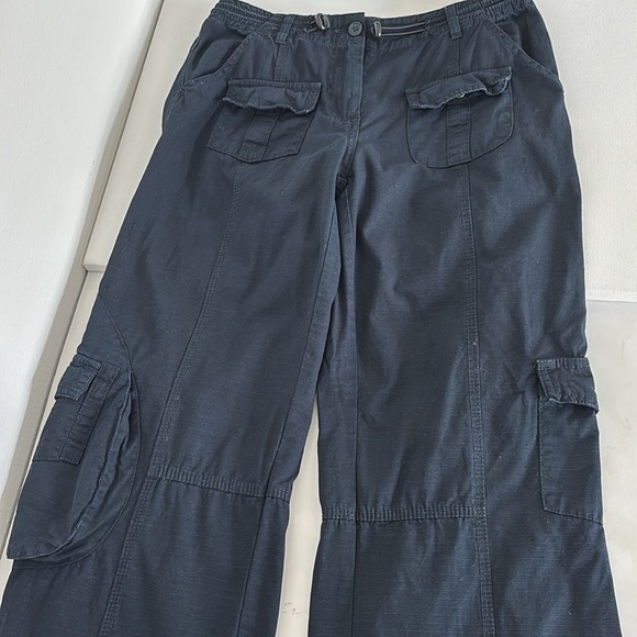 Brandy Melville Pants Sz XS-S Cargo Utility Parachute Wide Leg Y2K 200s Revival - Picture 12 of 15